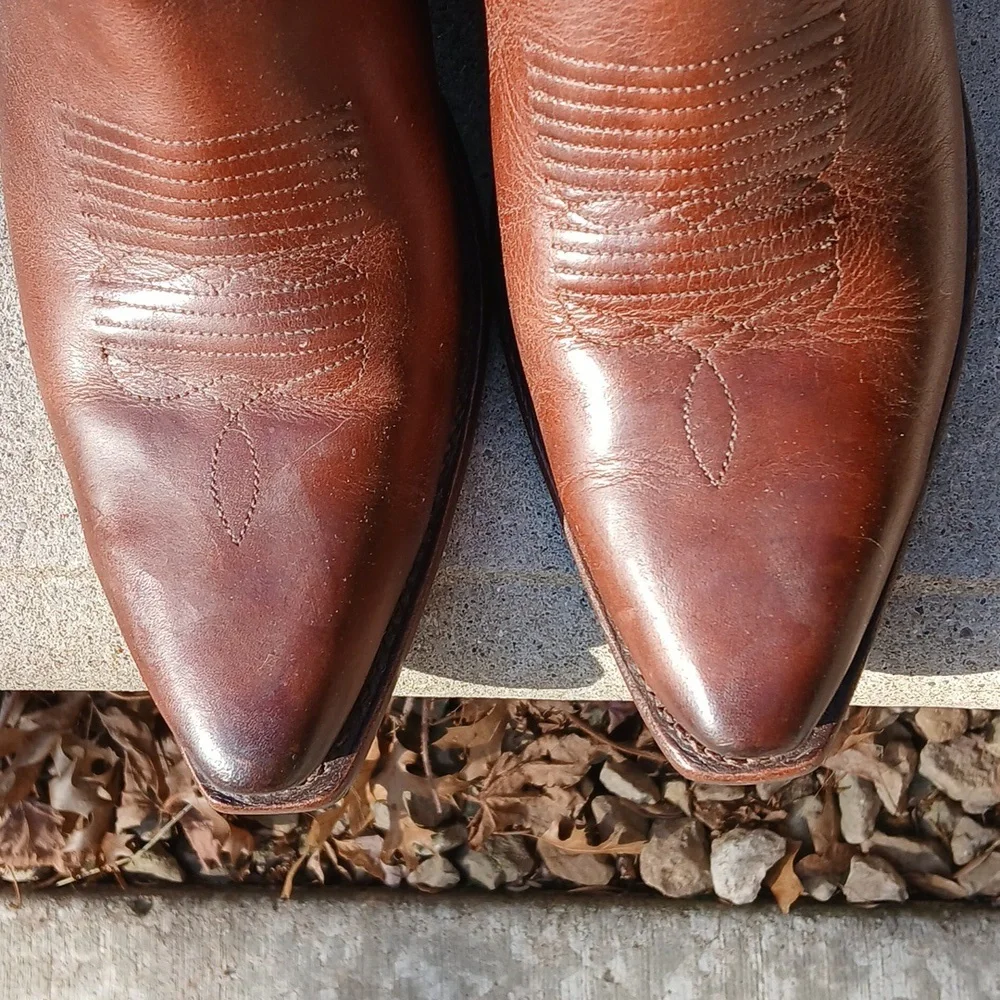 TECOVAS THE DAISY LEATHER Ankle Boots Size 9 - Picture 3 of 14
